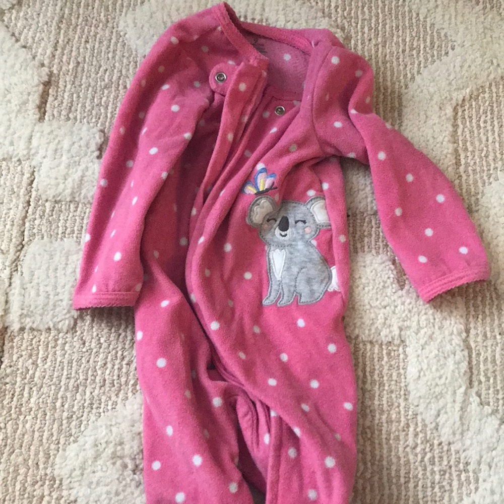 Pink baby footie pajama